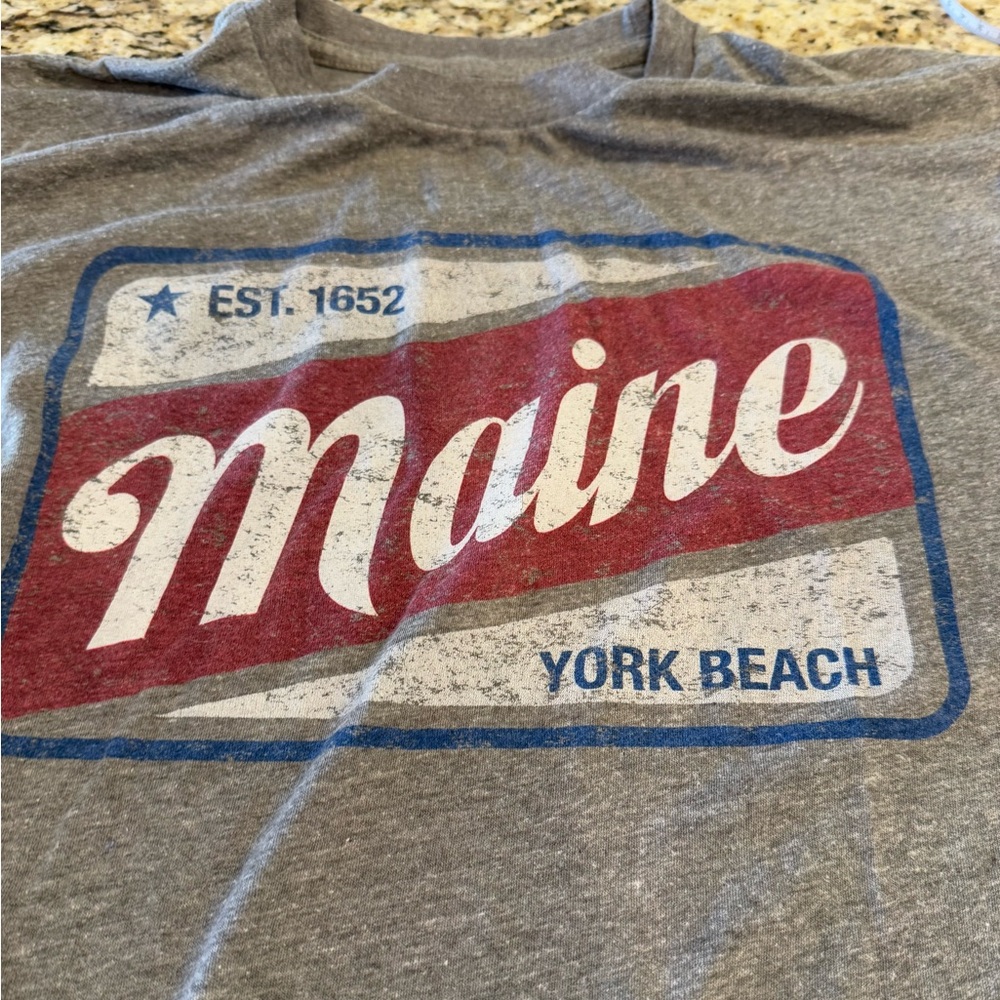Brew City Maine bottle opener gray graphic short sleeve tee SZ Large - Picture 4 of 9